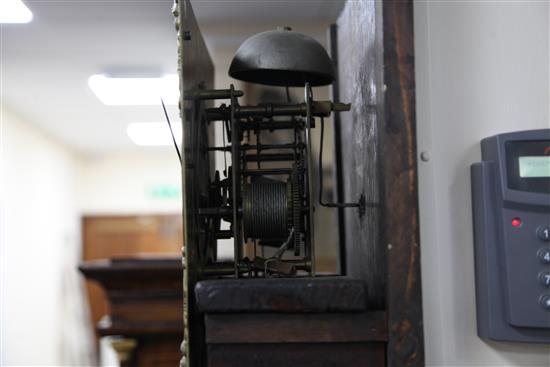 John Naishbourn of Gloucester. An early 18th century eight day longcase clock, 6ft 7in.
